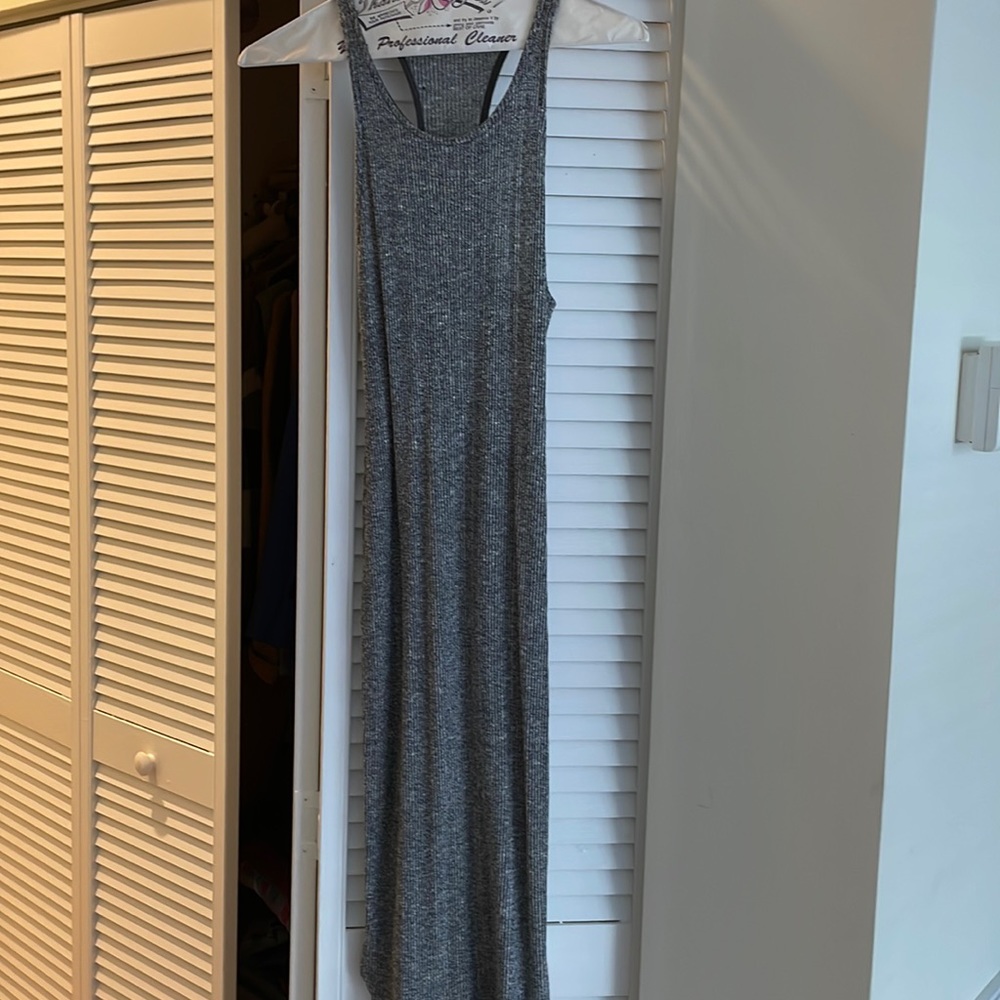 LONG TANK TOP GRAY DRESS